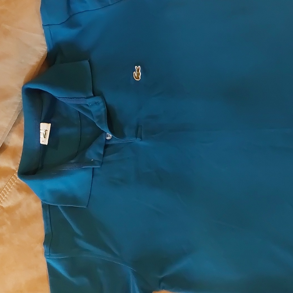 Lacoste 100% Cotton Men's Turquoise Polo Shirt Size 6